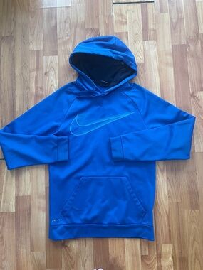 Nike Royal Blue Hooded Dri-FIT Sweatshirt